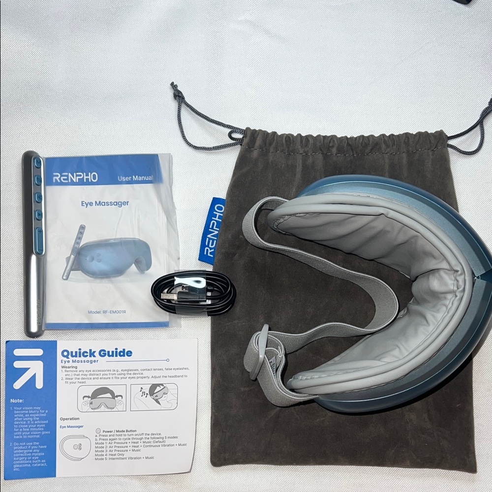 RENPHO Eyeris 1 Eye Massager - Metalle Blue - Picture 3 of 5